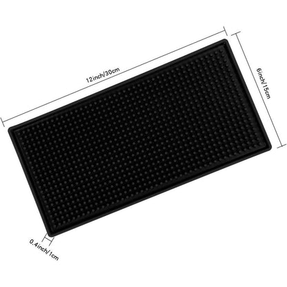 2er Set Tampermatte Barmatte Schwarz aus Silikon 30x15cm