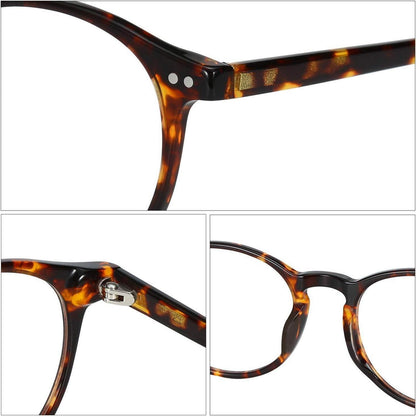 Vintage Runde Nerdbrille Retro Klare Linse Dekorativ
