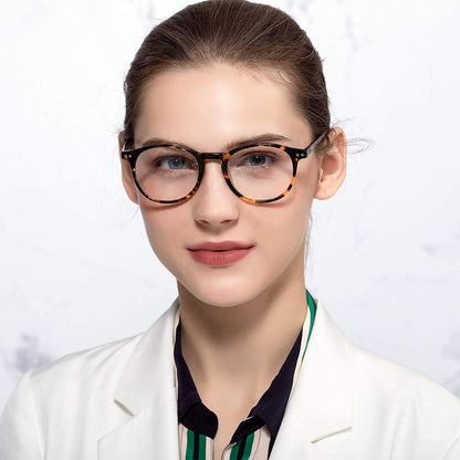 Vintage Runde Nerdbrille Retro Klare Linse Dekorativ