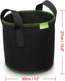 Pflanzsack Vliesstoff 5er Pack Tomaten Blumen Schwarz 5