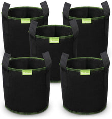 5er Pack Pflanztasche Vliesstoff Pflanztöpfe Griffe Tomaten Blumen 7