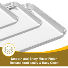 Wildone Backblech 3 Pfannen Edelstahl-Set 16 /12 /9 Zoll