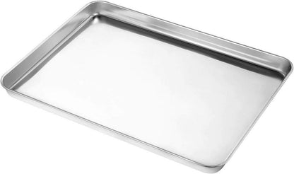 Edelstahl Backblech Set 3-teilig, 22,9/30,5/40,6 cm, ungiftig, strapazierfähig, leicht zu reinigen