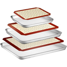 Wildone Backblech mit Silikonmatte, 6er Set