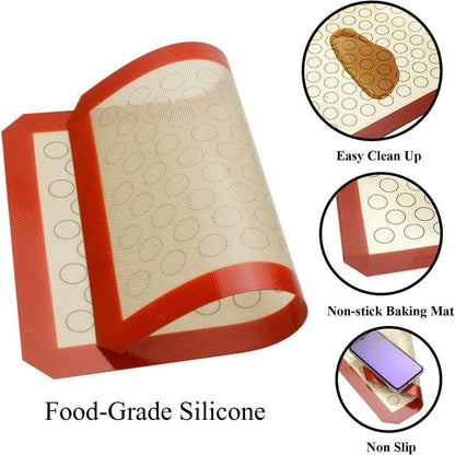 Wildone Backblech mit Silikonmatte, 6er Set