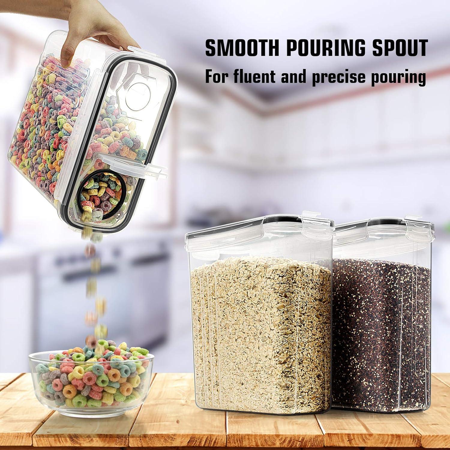 Große Müsli-Behälter 4L Set 6-teilig luftdicht & BPA-frei