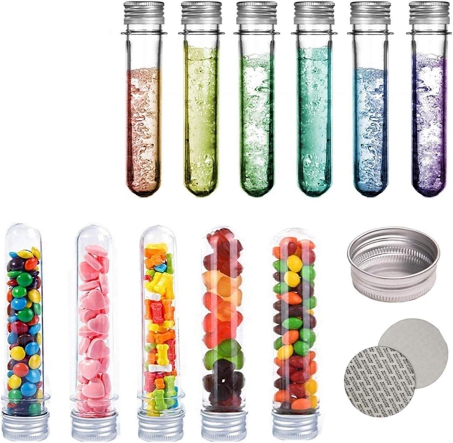 Transparente Reagenzgläser mit Aluminium Deckel 15er Set 40ml