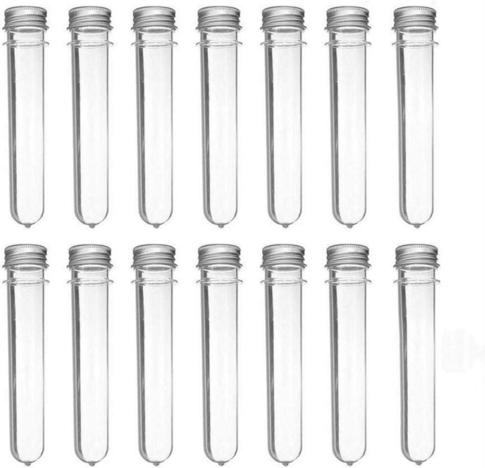 Reagenzglas Kunststoff 15PCS 40ml mit Verschluss Transparent