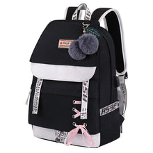 Schulrucksack Mädchen Ergonomisch Schwarz Wasserdicht