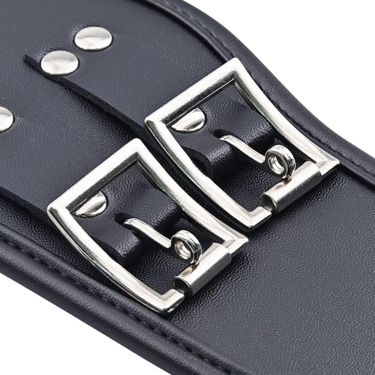 Leder Halsband O-Ring Schloss Gothic SM Choker Abschließbar