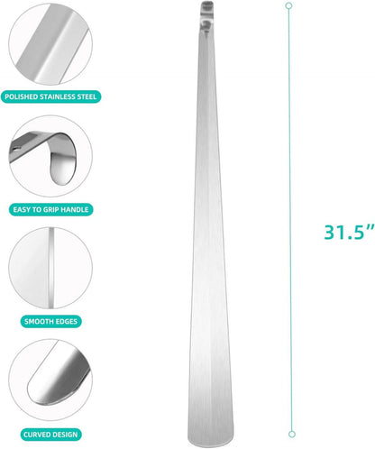 80cm Schuhlöffel Metall Lang langlebiger Edelstahl Schuhanzieher