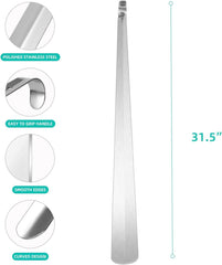 80cm Schuhlöffel Metall Lang langlebiger Edelstahl Schuhanzieher