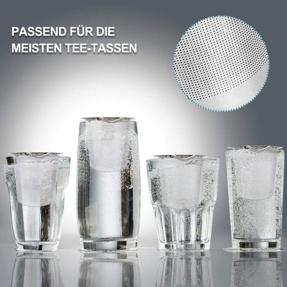 Edelstahl Teesieb Teefilter mit Deckel 2 Stück 304 Tee-Sieb