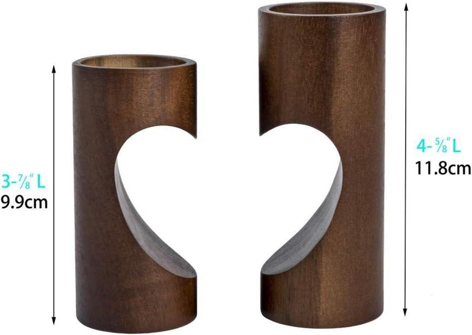 Holz Teelichthalter Set Herzform für Romantische Tischdeko