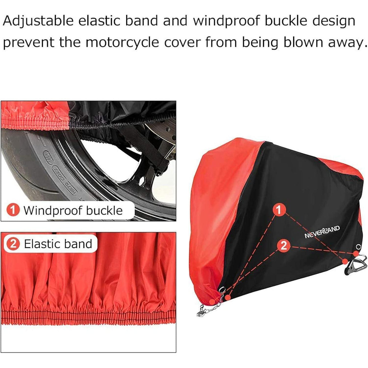 Wasserdichte Motorradabdeckung Outdoor XXXL – Schutzhülle für Roller