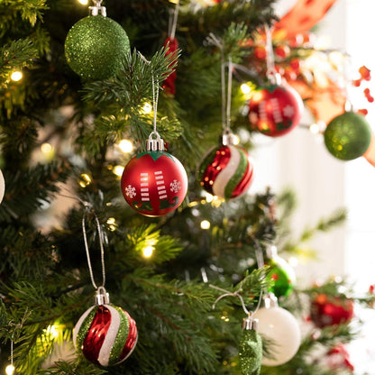 35tlg. Weihnachtskugeln Set 5cm Plastik