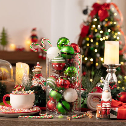 35tlg. Weihnachtskugeln Set 5cm Plastik