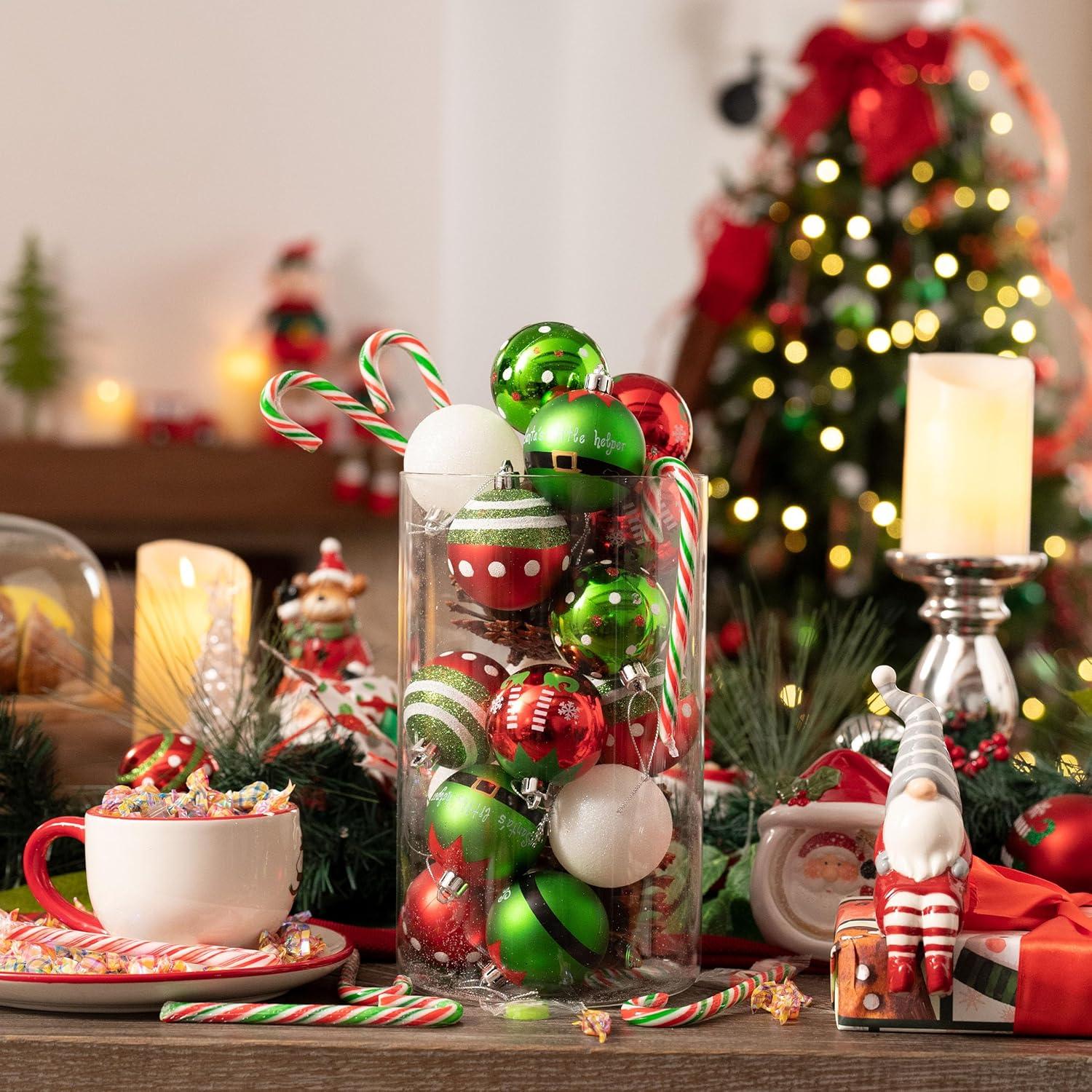 Weihnachtskugeln Set 35tlg. 5cm Plastik Christbaumkugeln - Dekoration