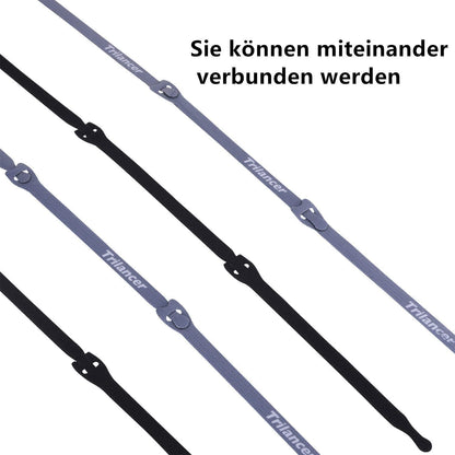 Kabelbinder Klett 20CM 50 Stück Wiederverwendbare Kabelklett Schwarz