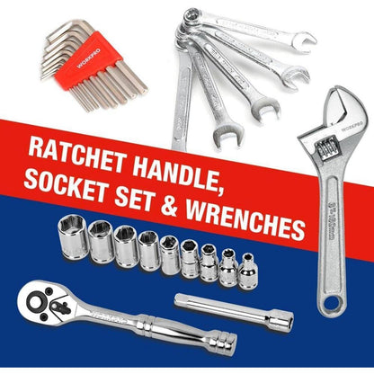 WORKPRO 106-teiliges Werkzeugset mit Aufbewahrungskoffer