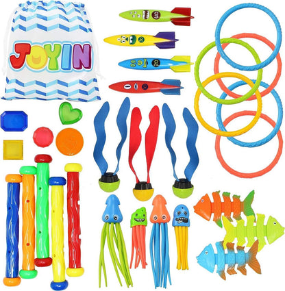 30-teiliges Kinder Tauchspielzeug Set Unterwasser-Spielzeug