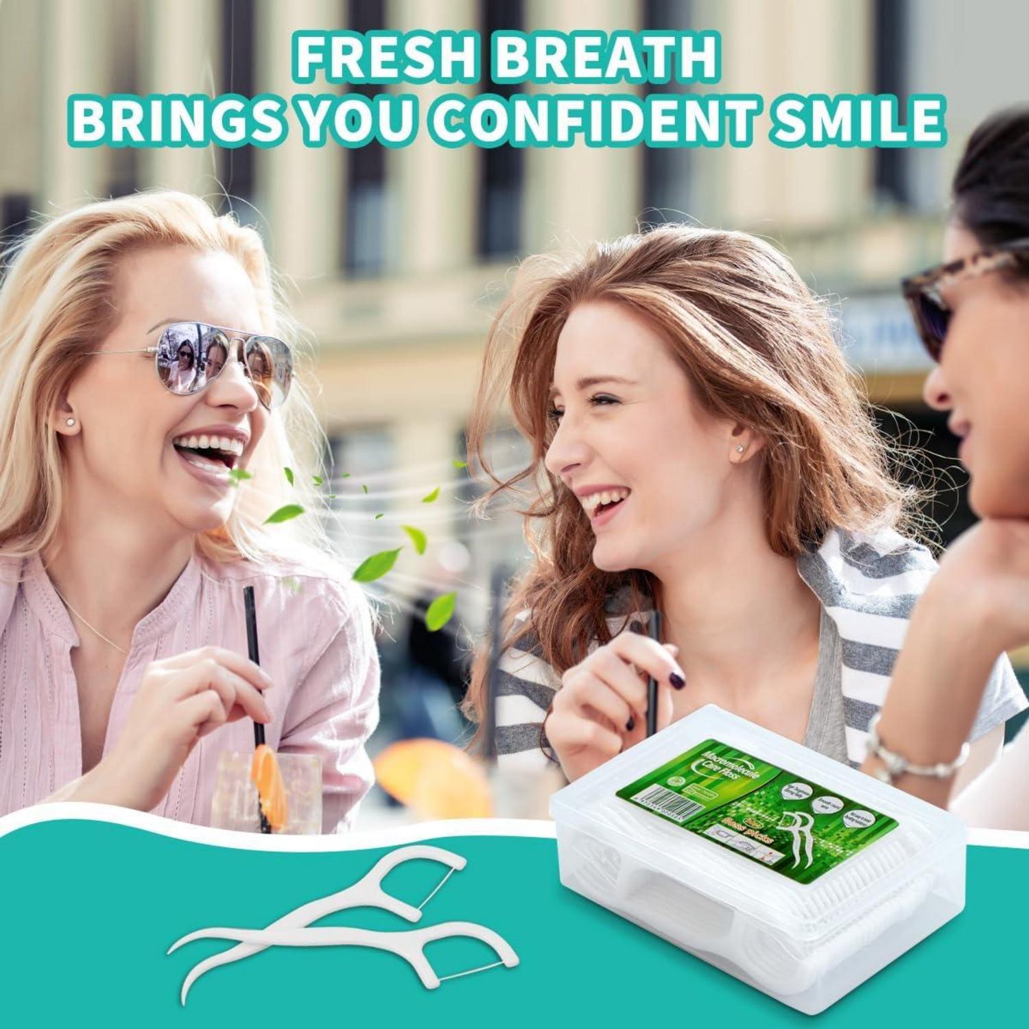 Zahnseide Dental Floss 200 Stück Zahnreiniger Sticks Y-Form Design