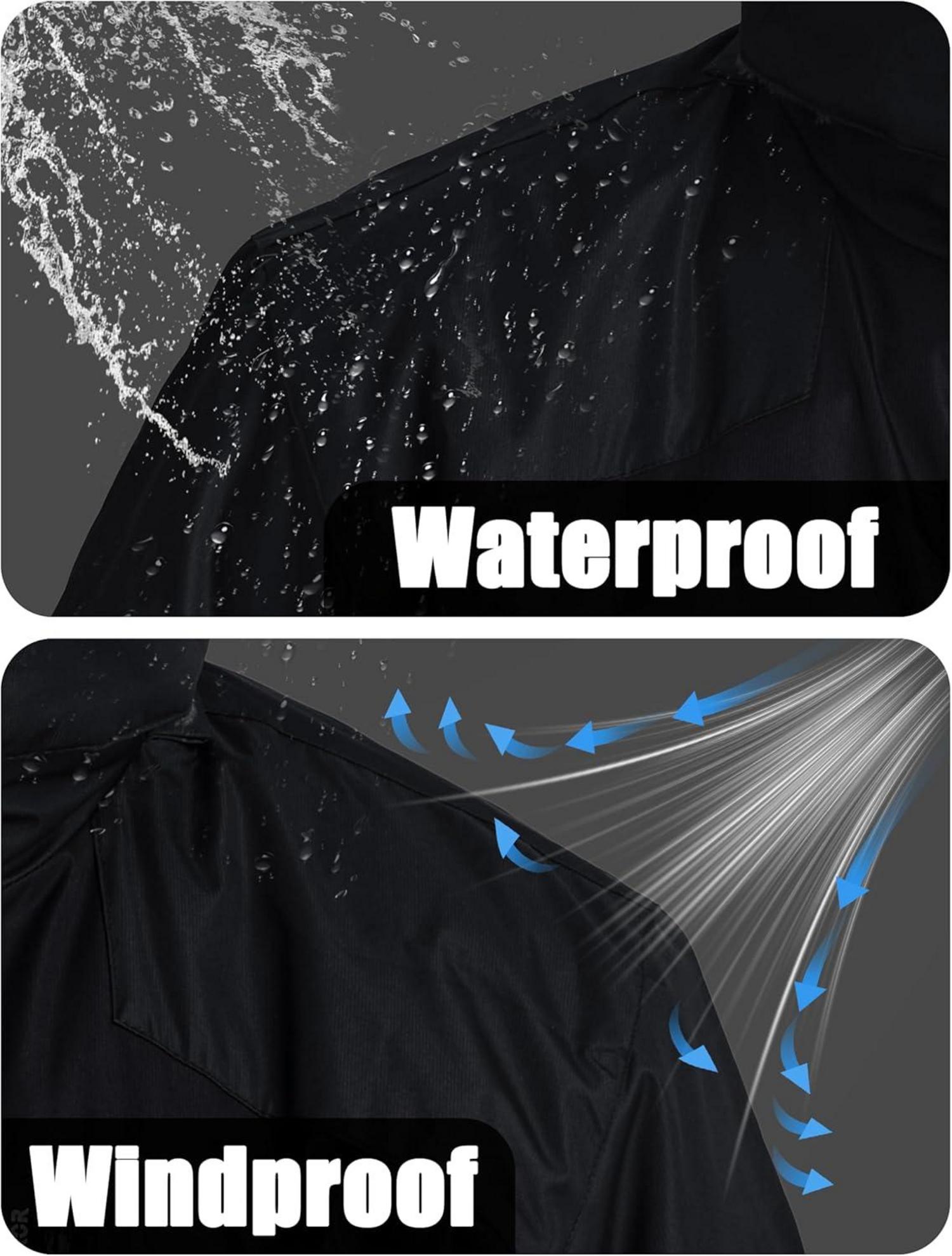 Herren Winter Skijacke Fleece Outdoor Wasserdicht Schwarz