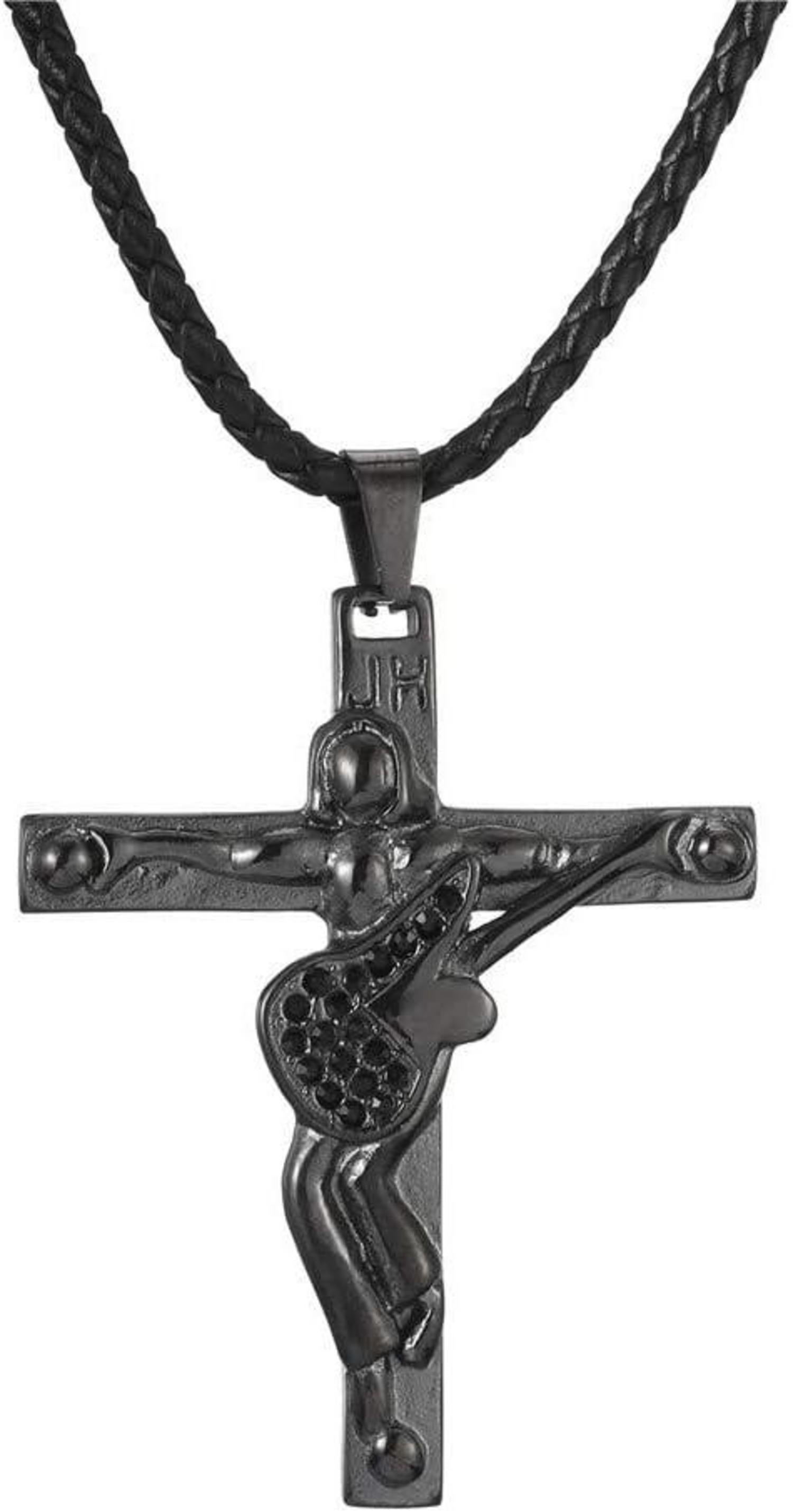 Johnny Hallyday Kreuz Halskette Edelstahl Anhänger Fan Geschenk JH