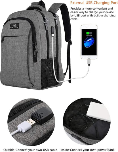 Daypacks Laptop Rucksack 17,3 Zoll USB Diebstahl Tasche Männer Frauen