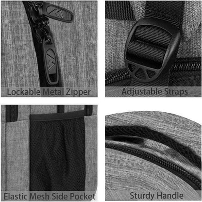 MATEIN Laptop Rucksack 17,3 Zoll Anti Diebstahl USB Grau