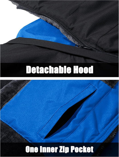 Herren Winter Skijacke Fleece Gefüttert Outdoor Softshelljacke Blau