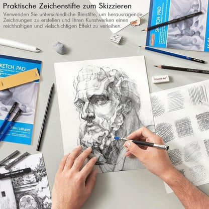 Professionelles Zeichenstifte Set, 52-teilig, für Erwachsene