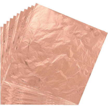 100 Blatt Roségold Imitation Blatt für Handwerk & Deko 14x14 cm