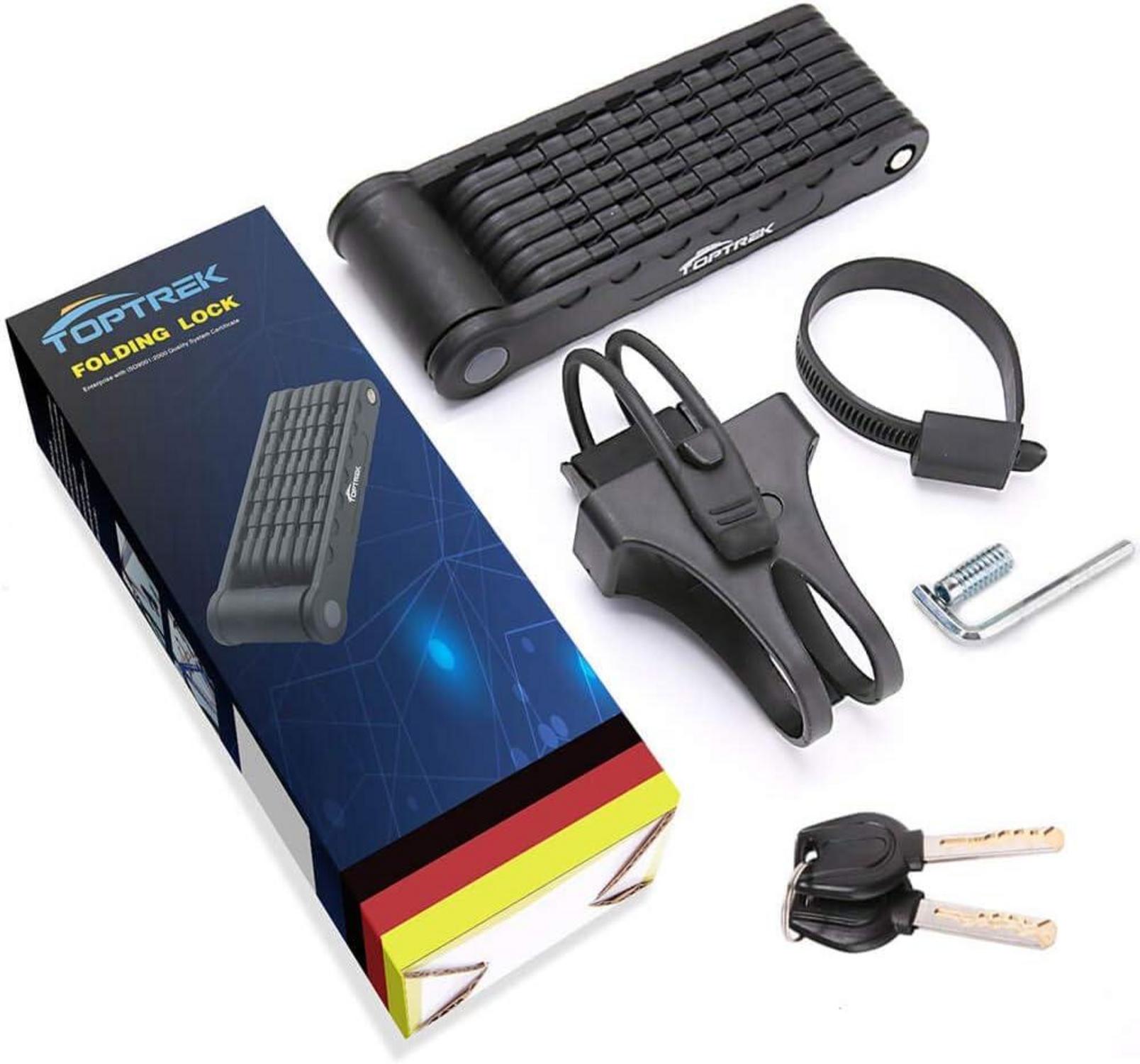 Toptrek Faltschloss 94cm mit Halterung Level 7 Schwarz