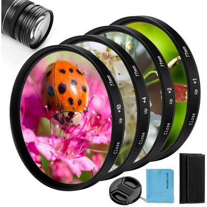 37mm Close-up Nahlinsen Filter Kit +1 +2 +4 +10 Tasche Canon