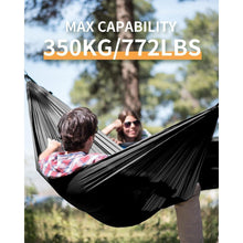 Hängematte Outdoor mit Moskitonetz 350kg 2 Personen Schwarz