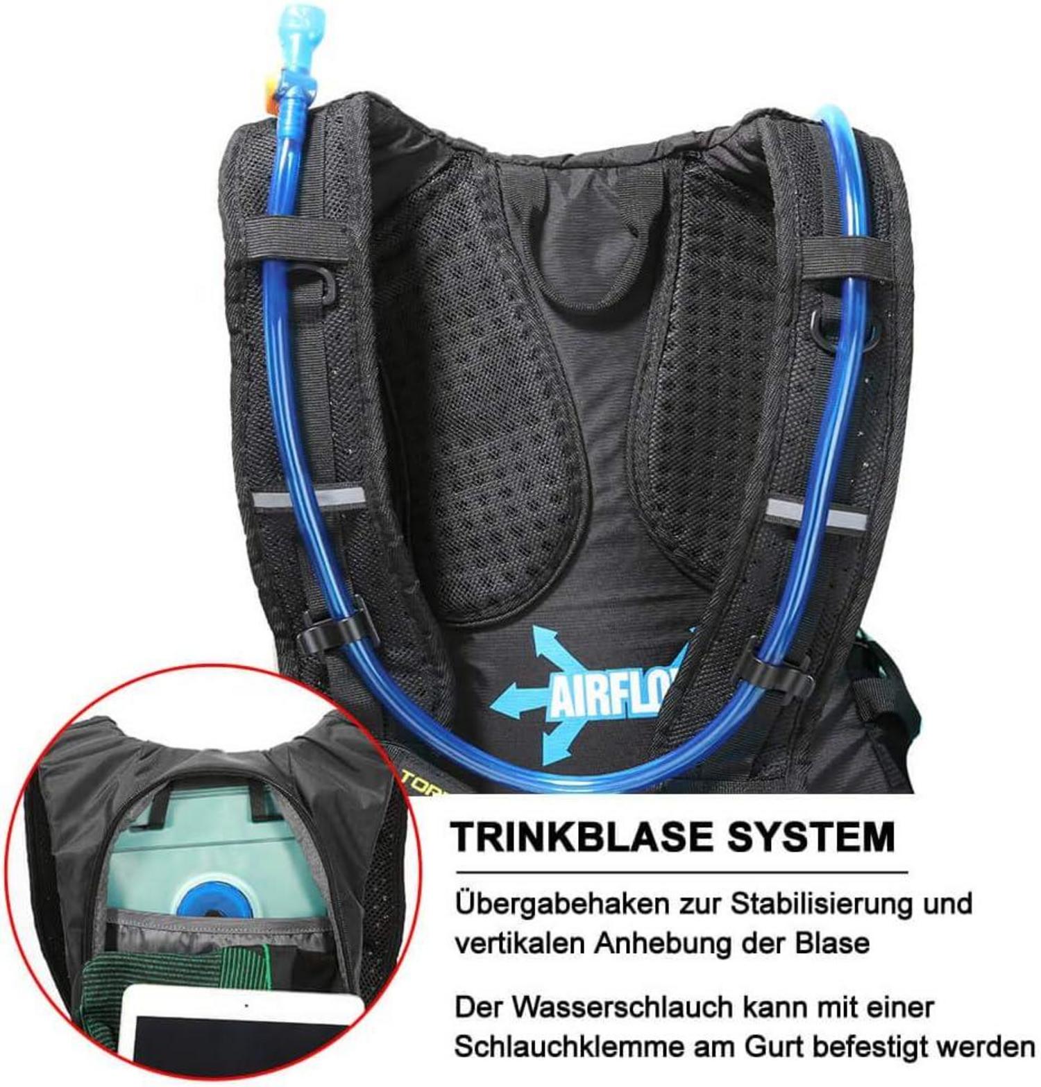 Toptrek 18L Ultraleichter Fahrradrucksack mit Regenschutz und Helmabdeckung