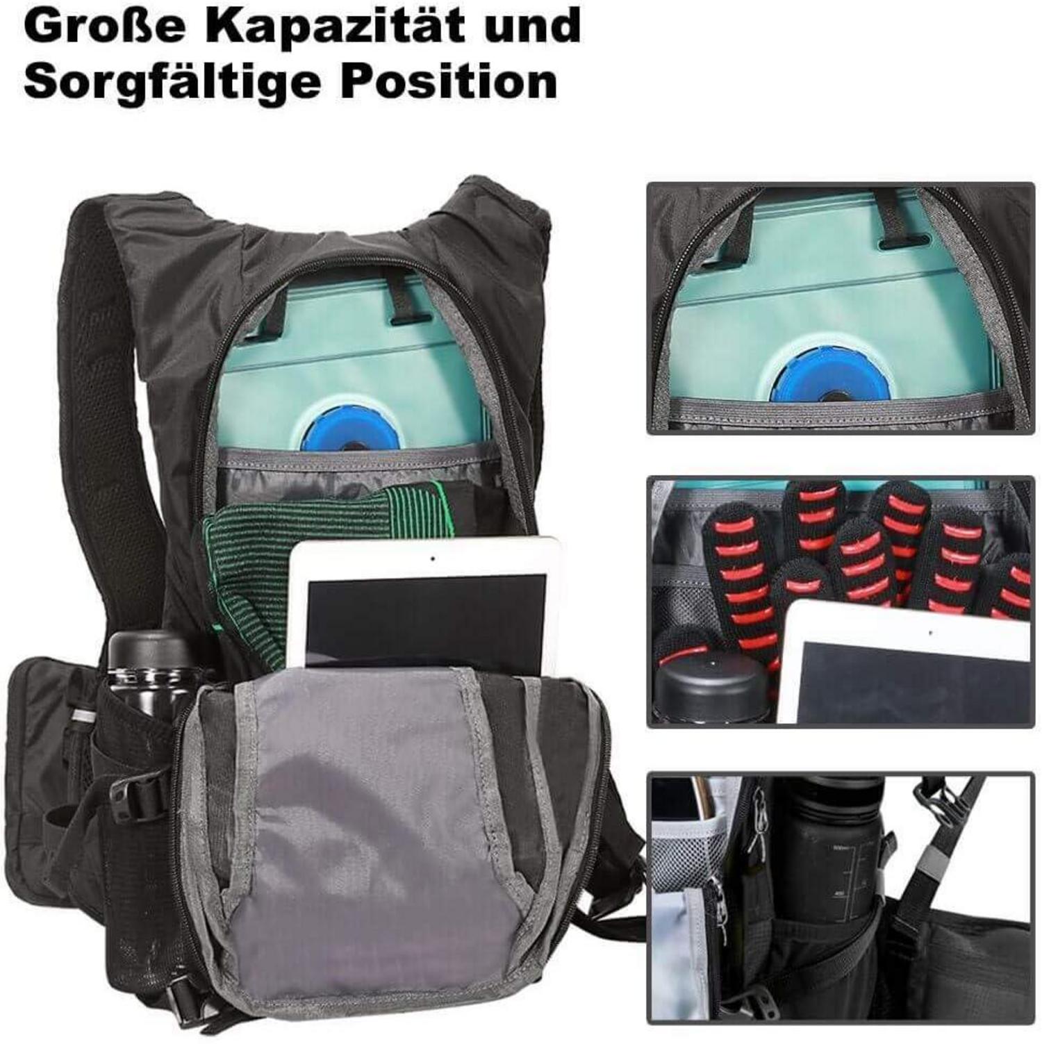 Fahrradrucksack 18L Ultraleicht mit Regenschutz Helmabdeckung Radsport