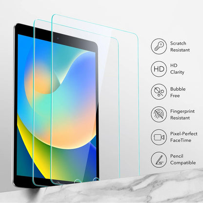 ESR iPad 10,2 Zoll Schutzfolie 2021, Panzer Glas Folie 2 Stück