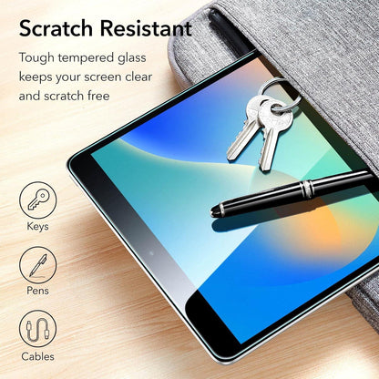 ESR Schutzfolie für iPad 9. Generation 2021, 10,2 Zoll, Panzer Glasschutz mit Positionierhilfe