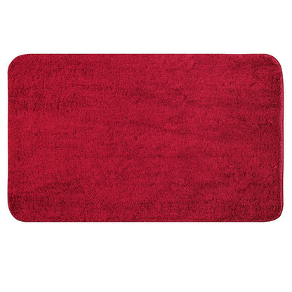Rutschfester Badezimmerteppich Mikrofaser 50x80 cm Rot