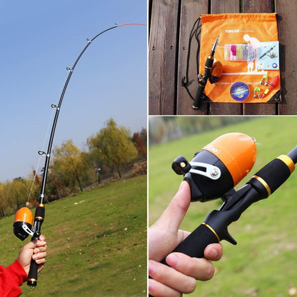 Teleskop-Angelrute für Kinder mit Spincast Reel Combo