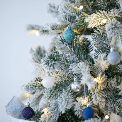Weihnachtskugeln 49 Stücke 3CM silber blau Christbaumkugeln