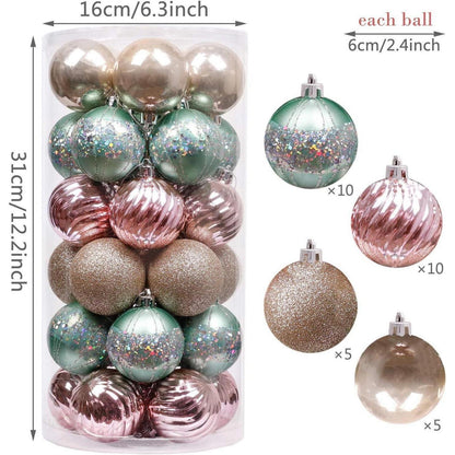 Weihnachtskugeln 30 Stücke 6CM Christbaumkugeln