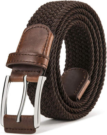 Gürtel Herren Stretch Flechtgürtel Geflochten Stoff Elastisch
