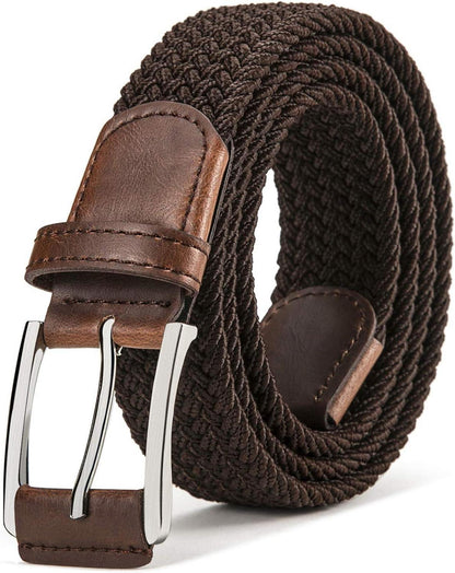 Gürtel Herren Stretch Flechtgürtel Geflochten Stoff Elastisch