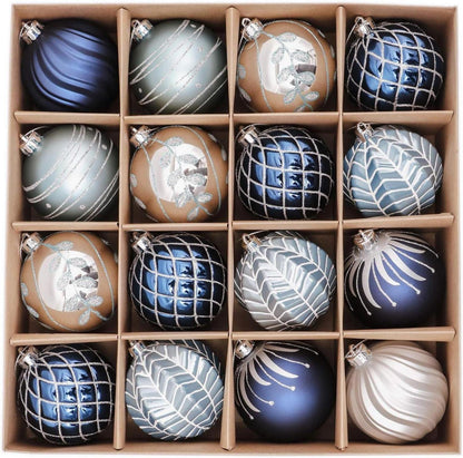 Weihnachtskugeln 16 Stücke 8CM Kunststoff Christbaumkugeln mit