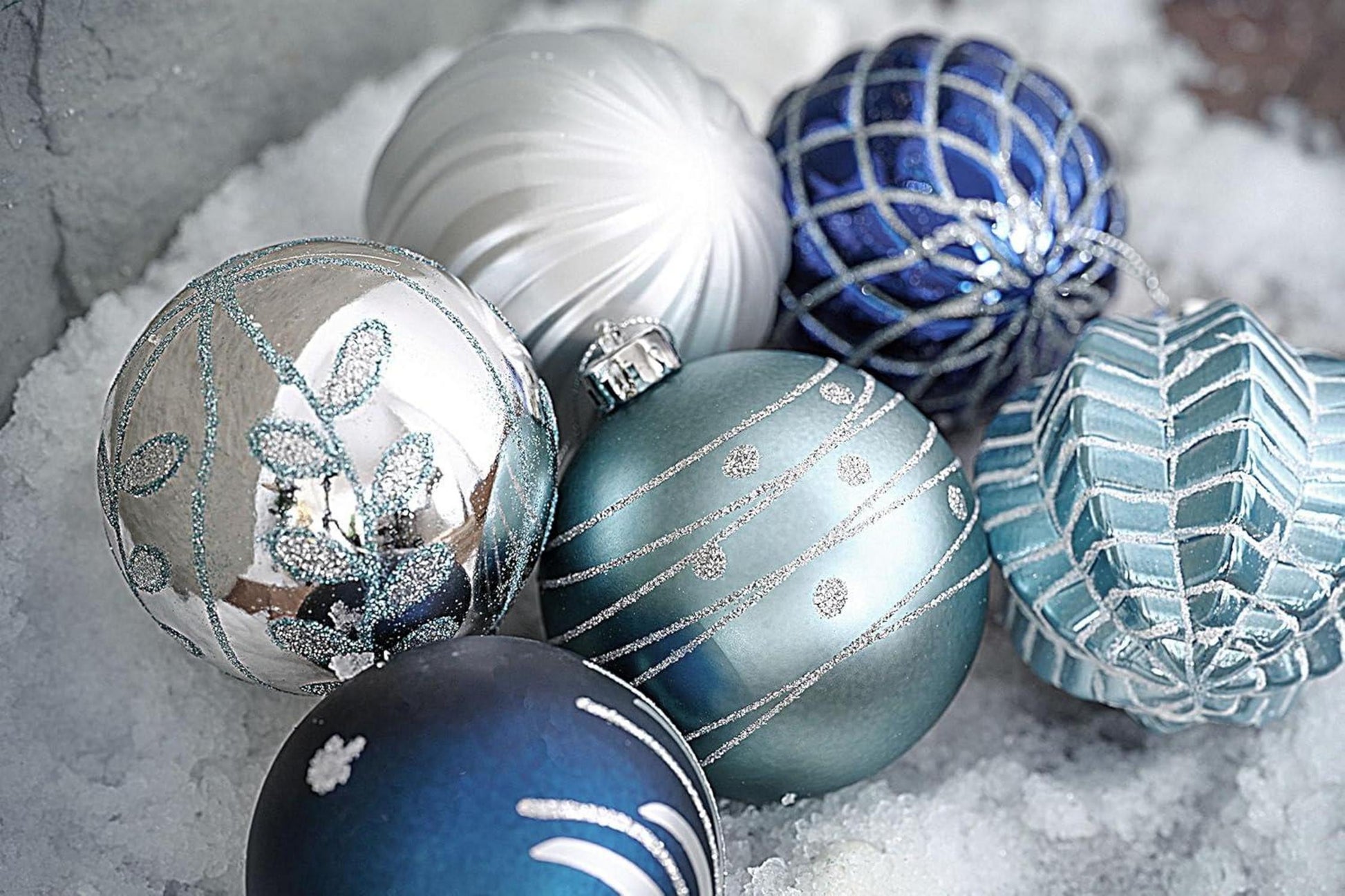 Weihnachtskugeln 16 Stücke 8CM Kunststoff Christbaumkugeln mit