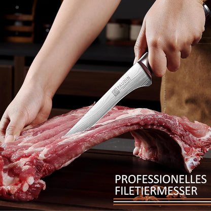 Premium Filetiermesser 15 cm Kochmesser Klinge Küchenmesser