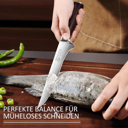 Premium Filetiermesser 15 cm Kochmesser Klinge Küchenmesser